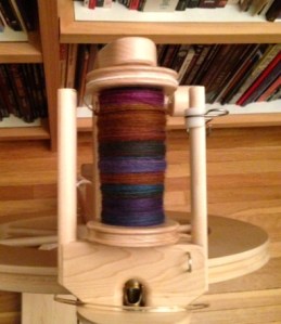 Here's the BFL I've been spinning on the Lendrum. I'm really enjoying the color variations in this fiber.