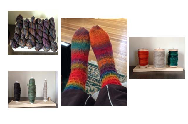 Lots of spinning and a pair of get-well socks.