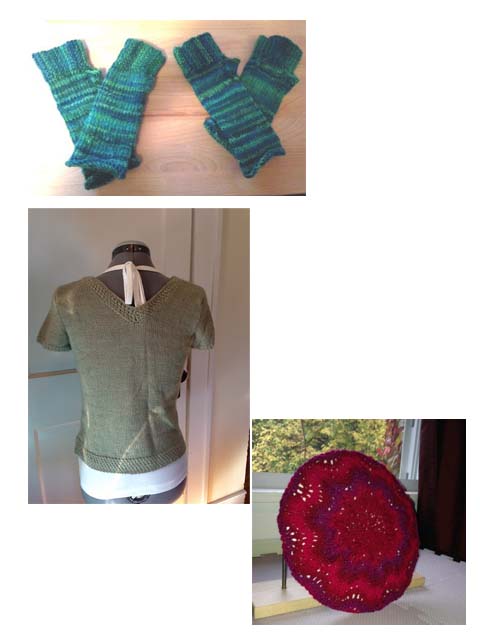 Summer sweater done a little late. Christmas knitting commences.